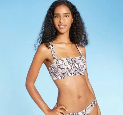 Тень и берег света подъем квадратный воротник бюстгальтер бикини верхний женщин 34C змея печати - Изображение 1 из 4