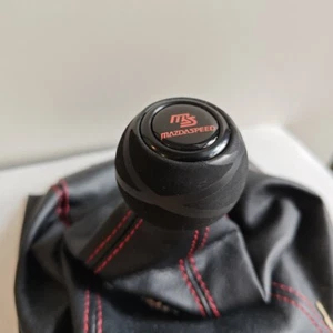 BLACK MAZDASPEED Alcantara LEATHER SHIFT GEAR KNOB for MAZDA 2 3 6 MX5 MIATA CX5 - Picture 1 of 7