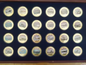 Windsor Mint British Military Aircraft. RAF. 24-carat Gold Layered Coin Set - Picture 1 of 8