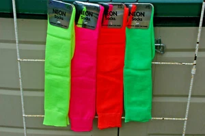 Girls Neon Over Knee Socks - Size 12.5 - 3.5 Shoe Size - Picture 1 of 1