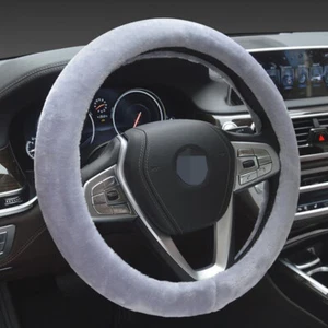 3X Auto Lenkradschoner Winter Plüsch Lenkradbezug Flauschiger Fellschutz 37-39cm - Afbeelding 1 van 4