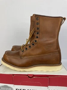 RED WING #877 Heritage Moc Toe Brown Oro Legacy Leather Work Boots US 10.5 EE - Picture 1 of 16