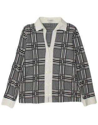 Blusa Camisa NARACAMIE Mujer Doble Pecho Reino Unido 14 Gris Medio Cuadros CV12 Foto 1 de 4