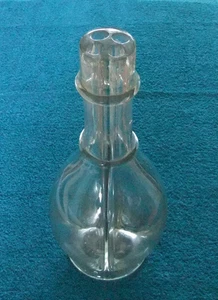 VINTAGE FRENCH 4 STEM GLASS FLOWER VASE * VGC * - Picture 1 of 7