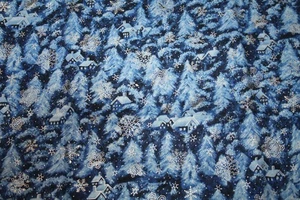 WINTER SOLSTICE IN BLUE AND WHITE FROM HOFFMAN - 100% COTTON FABRIC - Picture 1 of 4