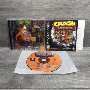 NM💿! Crash Bandicoot w/ Reg Card Complete CIB PlayStation 1 PS1 Black Label VG - Picture 1 of 12