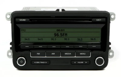 2011-2014 Volkswagen Golf GTI Jetta GLI AM FM CD Radio Code Included 1K0035164A - Image 1 of 4