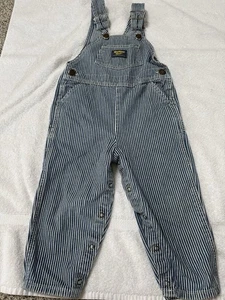 Vintage OshKoshBGosh Denim Railroad Conductor Stripes 3T - Picture 1 of 8