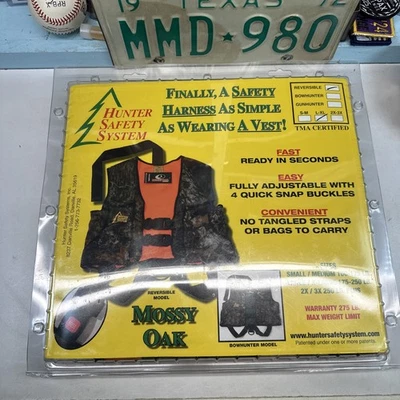 BRAND NEW Hunter Safety System Vest L/XL Camo Orange Mossy Oak Breakup Hunting - Image 1 of 4