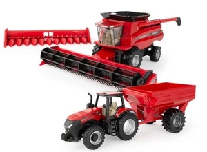 1/32 Case IH 8230 Combine & Magnum 380 & Grain Cart Set TOMY ZFN47357 - Picture 1 of 2