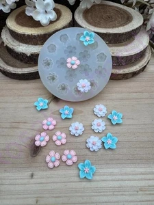 VERY TINY Flowers handmade silicone mold for crafts - Picture 1 of 9