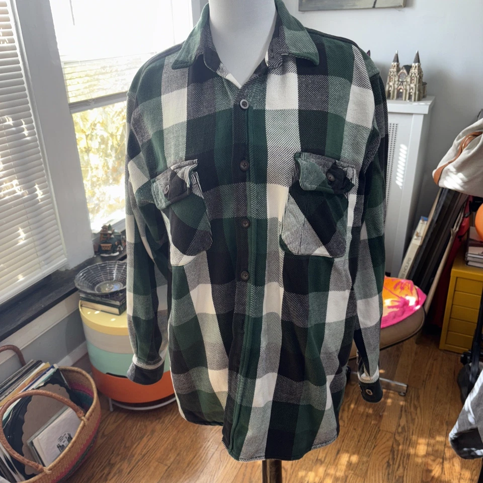 Franela para hombre Moose Creek 100 % algodón verde negro blanco talla LT Foto 1 de 4