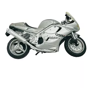 MAISTO 1:18 Silver Black DIECAST Triumph Daytona 955i MOTORCYCLE MODEL - Picture 1 of 7