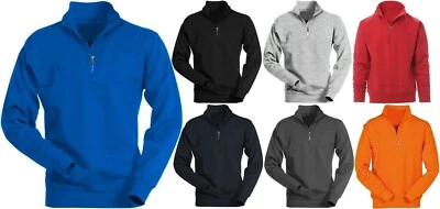 NSTF Taglie Forti Uomo Felpa Maglia Cotone Mezza Zip Over Size Fino 7XL No Maxfort