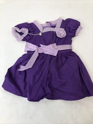 "Traje de muñeca American Girl de 18"" vestido y collar púrpura de vacaciones Emily #E" Foto 1 de 4