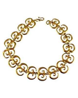 Collar Robert Lee Morris chapado en oro con eslabones de desplazamiento Foto 1 de 4