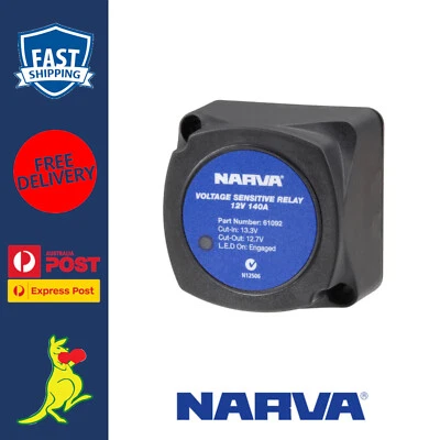 Narva Voltage Sensitive Relay 12V VSR 140A Dual Battery System VSR Isolator — 第 1/4 张图片