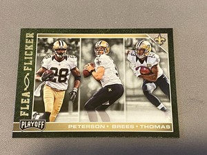 Adrian Peterson Drew Brees Michael Thomas 2017 Playoff Flea Flicker #6 Saints