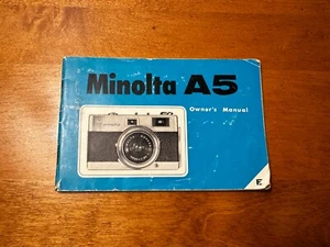 Minolta A5 Bedienungsanleitung, guter Zustand in Englisch - Bild 1 von 2
