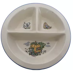 Salem China Baby geteilter Teller Set Vintage Abendessen Kinderzimmer Reim Peter Kürbisesser - Bild 1 von 7