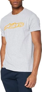 Alpinestars Blaze Short Sleeve T-Shirt- Men Casual wear tee -Heather Grey/Orange - Picture 1 of 8