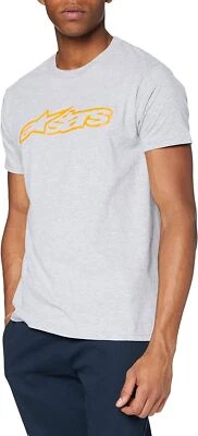 Camiseta Alpinestars Blaze Mangas Cortas - Hombres Ropa Informal Camiseta - Gris brezo/naranja Foto 1 de 4