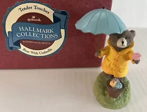 Oso Tender Touches con paraguas impermeable flores sello de 3” - Imagen 1 de 6