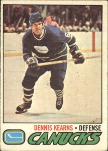 1977-78 O-Pee-Chee Canucks Hockey Card #175 Dennis Kearns - GOOD