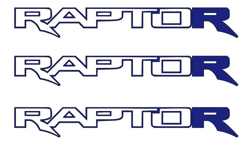Calcomanía adhesiva troquelada RAPTOR (3 PIEZAS) todoterreno RC camión NUEVO Foto 1 de 1
