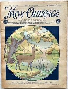 MON OUVRAGE n° 42 du 15 Novembre 1924 revue ancienne mode couture broderie - Imagen 1 de 4
