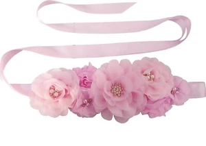 Flower Maternity Sashes for Baby Shower Pregnancy Sash Belt Baby Shower Sash ... - Picture 1 of 5