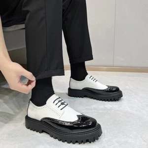 British Style Mens Lace Up Carved Brogue Wing Tip Formal Dress Wedding Shoes New - Picture 1 of 18