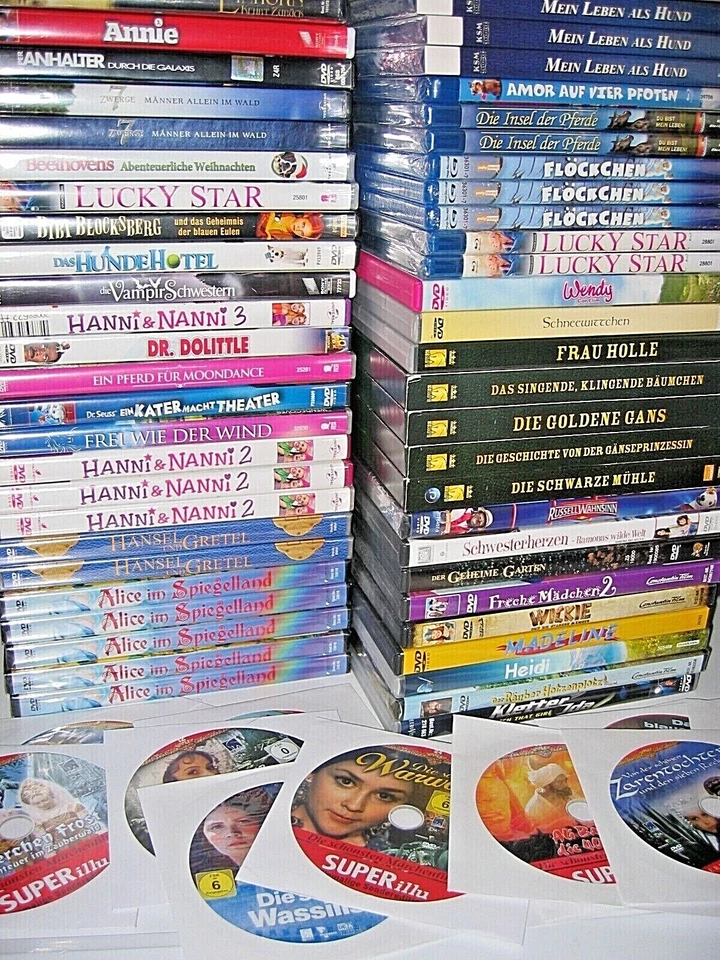 Auswahl von Kinderspielfilmen / Märchenfilmen / Tierspielfilmen zum Aussuchen - Bild 1 von 1