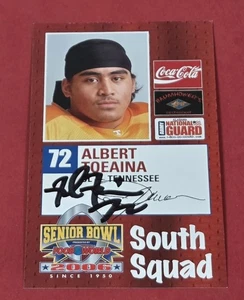 Albert Toeaina Auto 2006 Senior Bowl Tennessee Volunteers RC Signed Panthers A - Bild 1 von 2