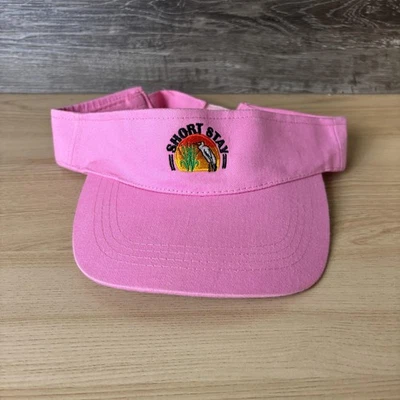 Sombrero de corta estancia gorra correa trasera rosa bordada garza para el sol golf para hombre visera al aire libre Foto 1 de 4