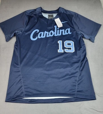 Camiseta deportiva de softbol Nike North Carolina para mujer grande azul 19 script frontal Foto 1 de 4