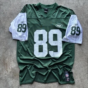 New York Jets Jersey Mens Xlarge Green Home #89 Jericho Cotchery Reebok NFL - Picture 1 of 6
