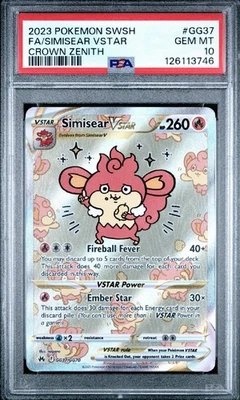⭐ SIMISEAR VSTAR GG37/GG70 CROWN ZENITH PSA 10 GEM MT ⭐ - Image 1 of 3