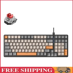K3 Wired Mechanical Keyboard Backlit for PC Russian (Black Orange Red Switch) - Bild 1 von 11
