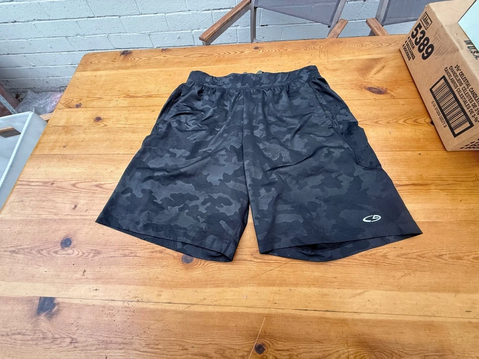 Champion Shorts Mens L BLACK  Camo Camouflage Double Dry Athletic Gym F2 - Image 1 of 4