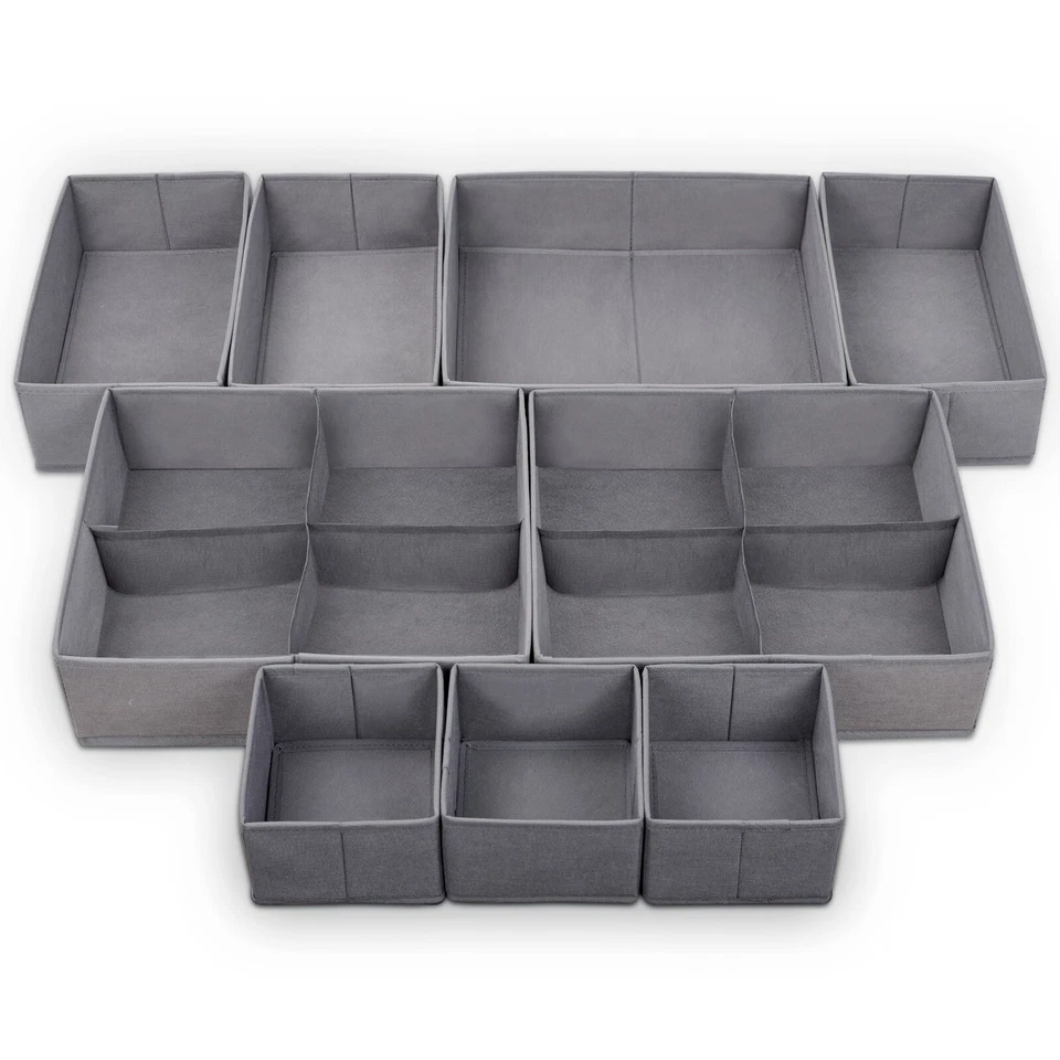 Baby Clothes Drawer Organiser 9pcs - Bedroom Draw Divider for Underwear  Storage - Image 1 of 4