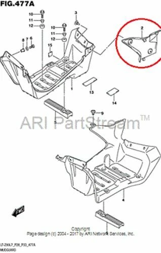 NEW OEM SUZUKI QUADSPORT LT  Z 90 MUD GUARD FOOTREST PROTECTOR LID Foto 1 de 1