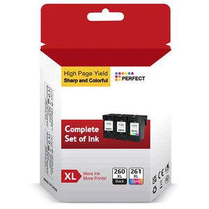 Cartuchos de tinta 1-3 piezas PG-260XL CL-261XL para Canon PIXMA TS5320 TS6420 TR7020 - Imagen 1 de 11