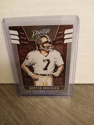 2020 Panini Prestige Morten Andersen Old School Insert HOLO FOIL Saints #OS-MA - Image 1 of 2