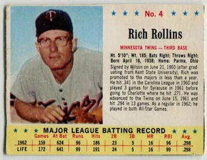 1963 Jell-O #4 Rich Rollins Minnesota Twins - Bild 1 von 2