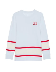 Victoria's Secret PINK Long Sleeve Campus Cotton Tee Light Blue Large - Picture 1 of 5