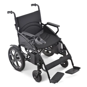 Black Electric Wheelchair Long Range Lithium Power Motorised Foldable Load 130KG - Picture 1 of 13
