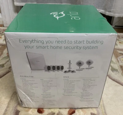 NETGEAR ARLO 4 Wire Fee HD Security Cameras Indoor/Outdoor/-New Factory Sealed - Image 1 of 4