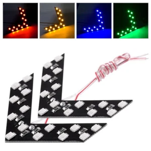 2x paneles de flecha LED de 14-SMD para luces indicadoras de señal de giro espejo lateral del automóvil A4 - Imagen 1 de 5