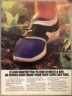 Vintage 1987 NIKE SOCK TRAINER Racing Flat Running Shoes Print Ad 1980s